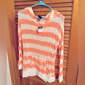 Orange & white hoodie